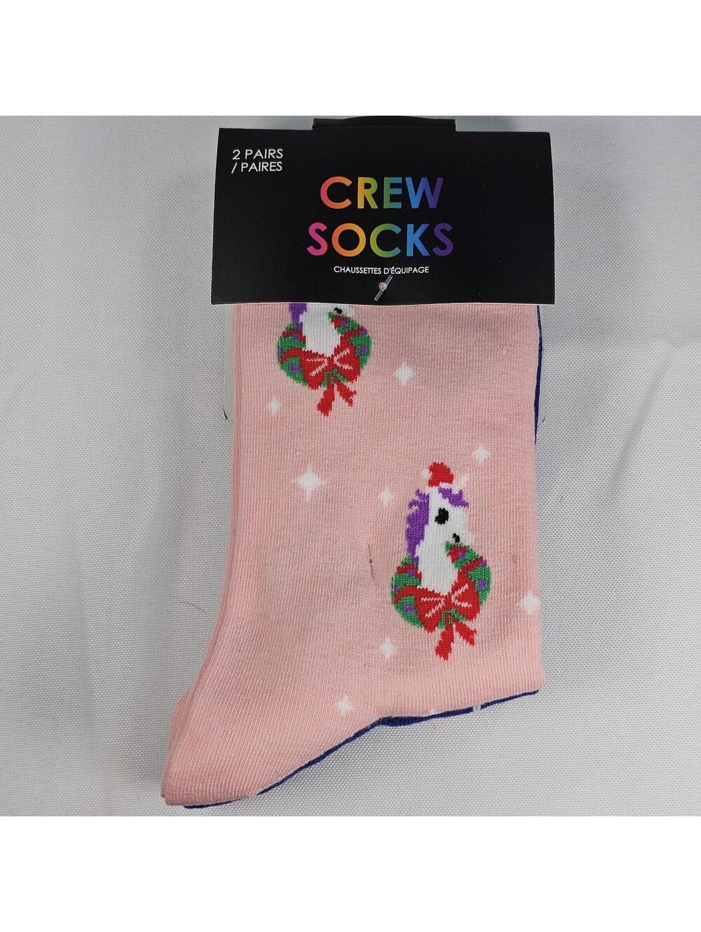 Living Royal Unicorn Socks 2 Pair Women's Sz 4-12